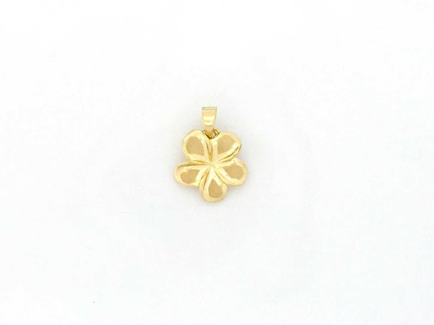14K Gold Plumeria Pendant #2 image 0