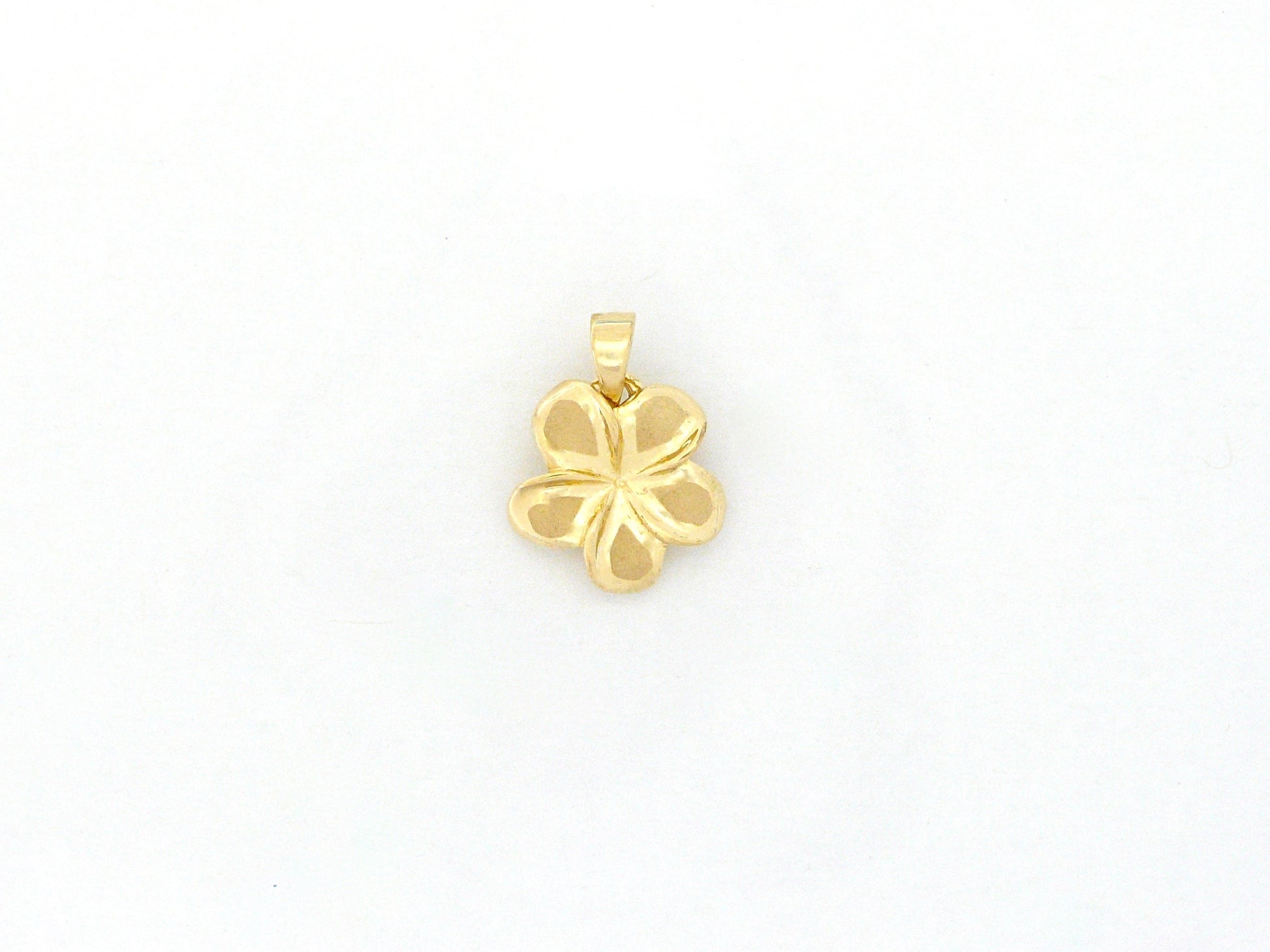 14K Gold Plumeria Pendant #2 image 0