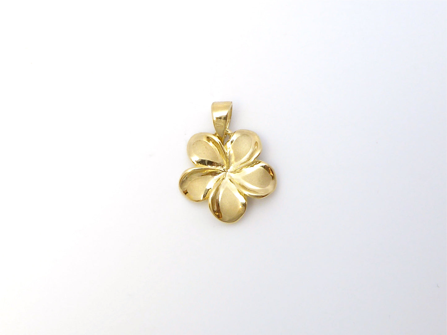 14K Gold Plumeria Pendant #3 image 0