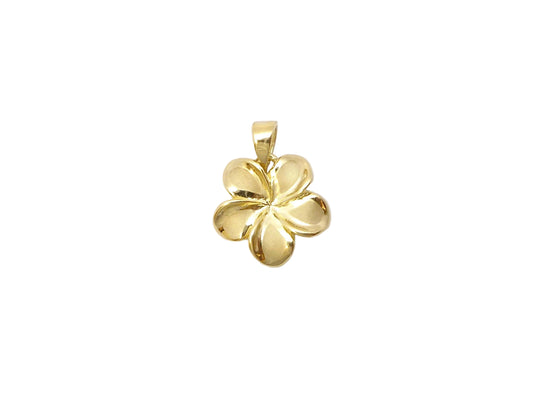 14K Gold Plumeria Pendant #3 — Hawaiian jewelry from Ashley's Gift Shop
