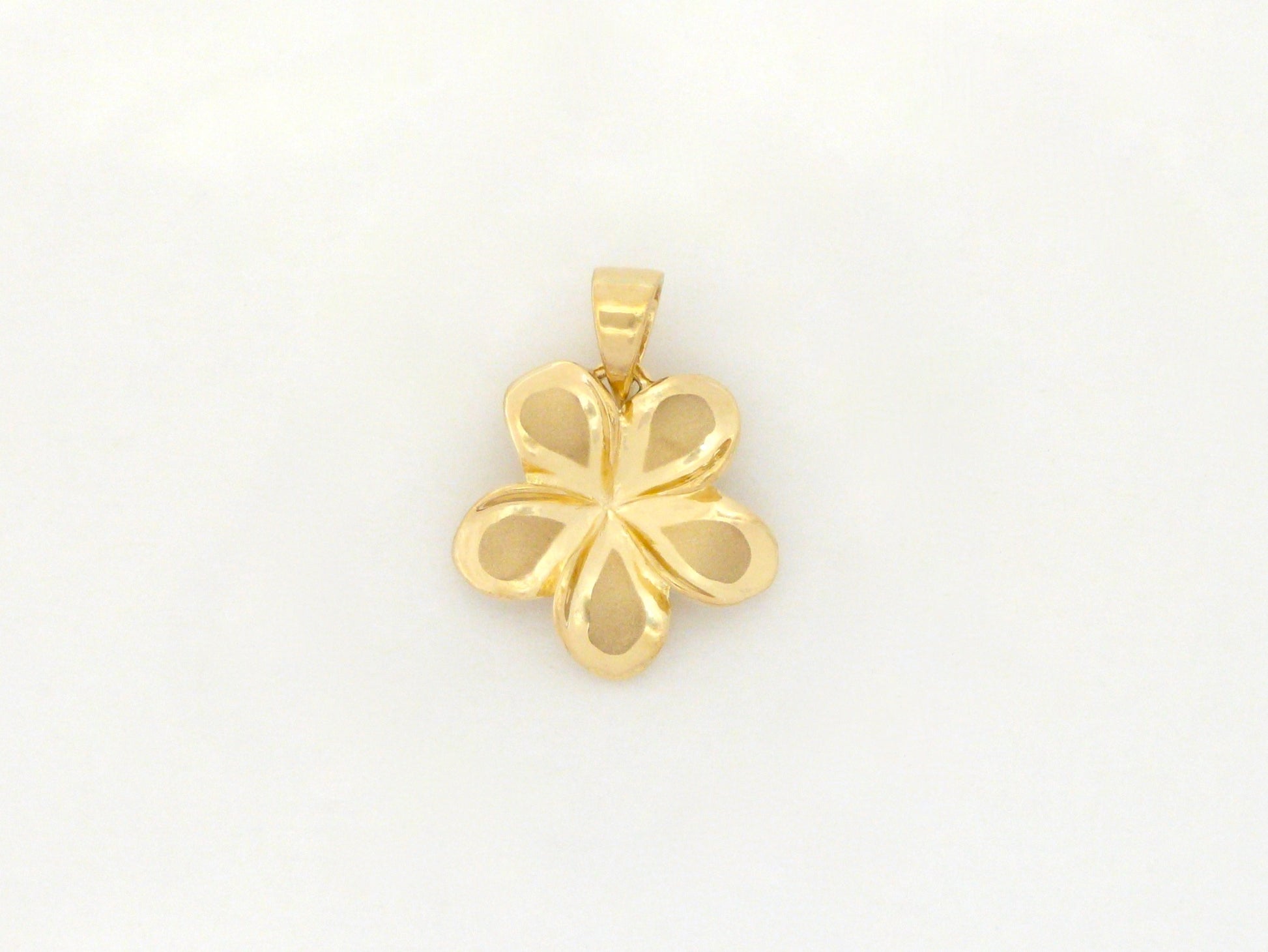 14K Gold Plumeria Pendant #4 image 0