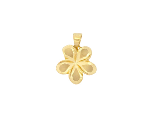 14K Gold Plumeria Pendant #4 — Hawaiian jewelry from Ashley's Gift Shop