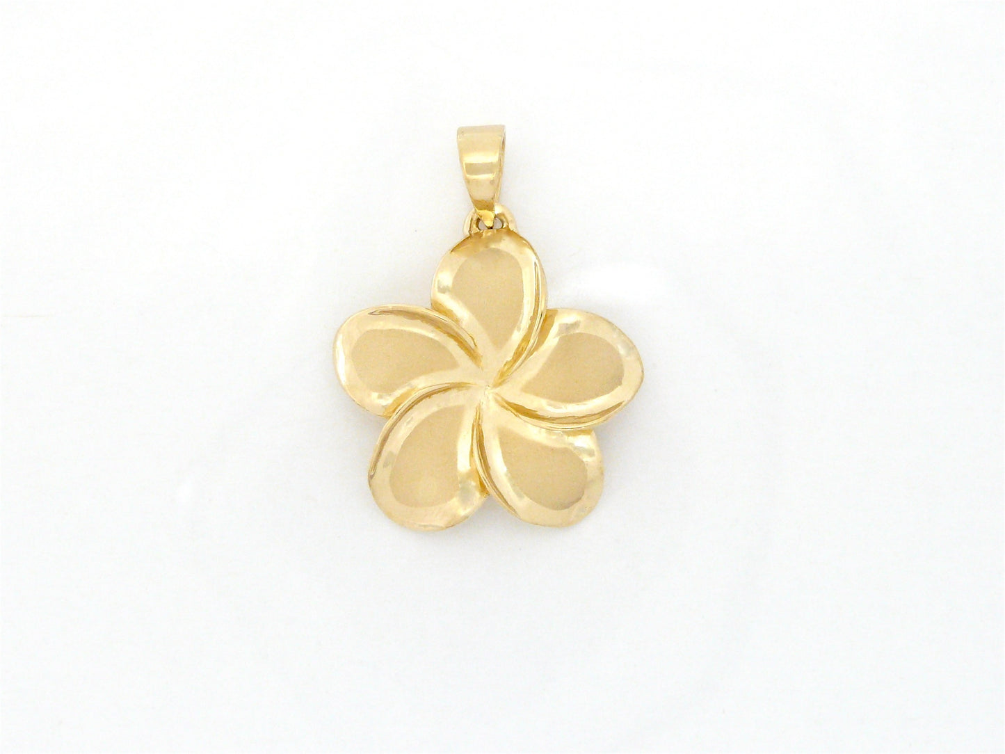 14K Gold Plumeria Pendant #5 image 0