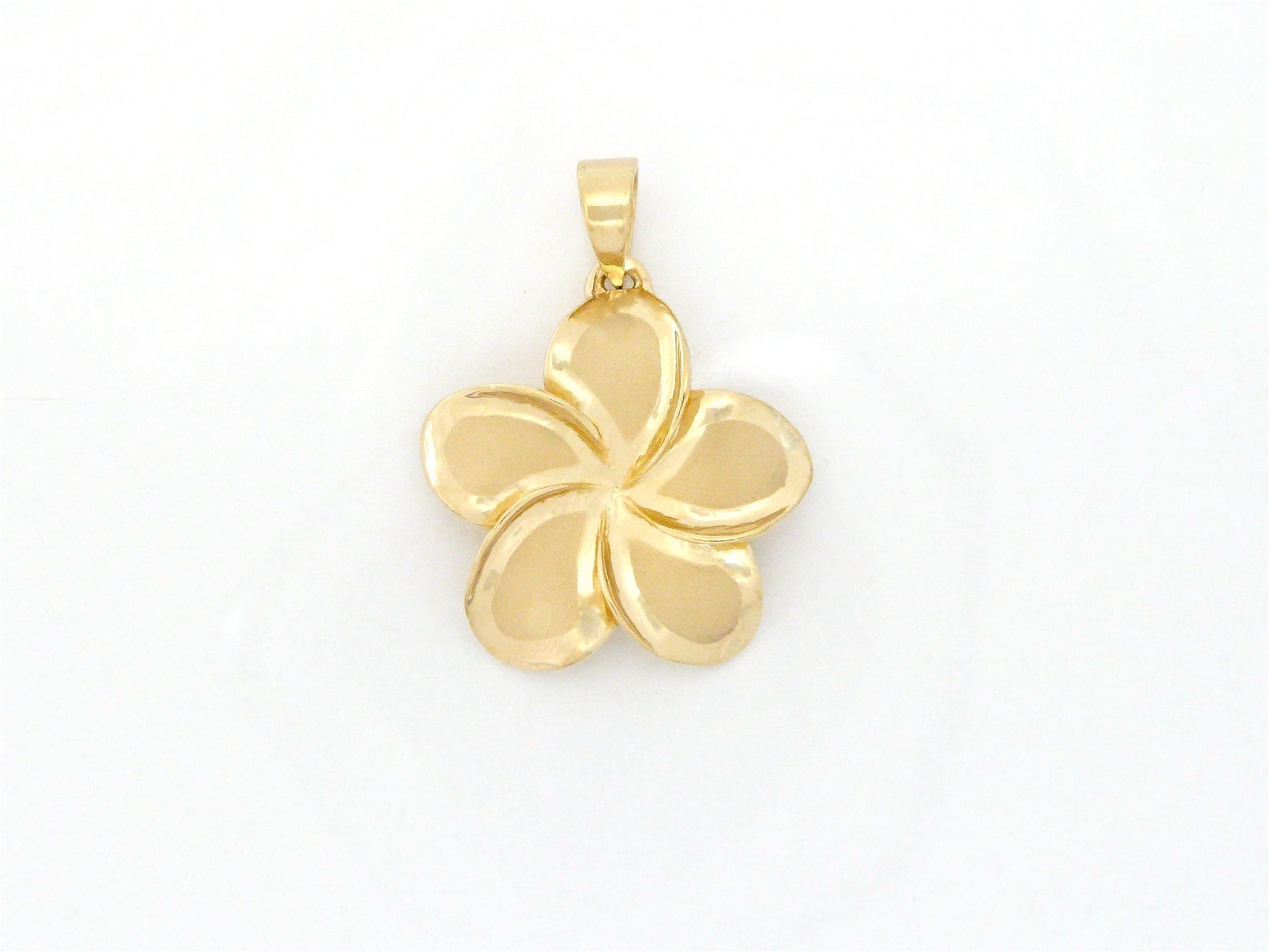 14K Gold Plumeria Pendant #5 image 0