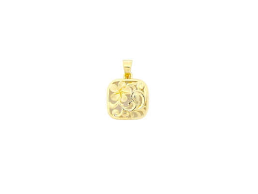 14K Gold Puanani Plumeria Pendant Plain small — Hawaiian jewelry from Ashley's Gift Shop