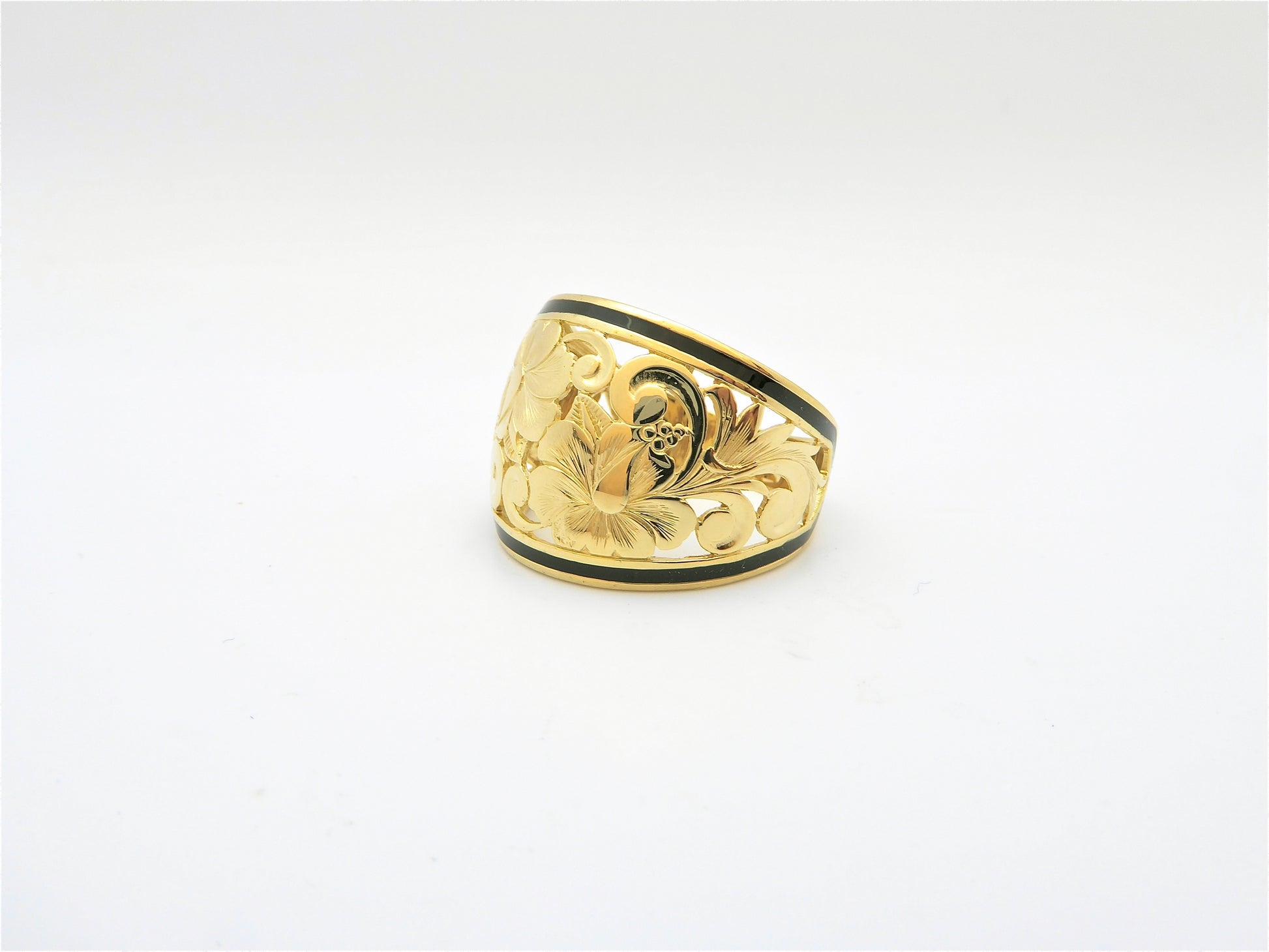 14k gold ring black image 0