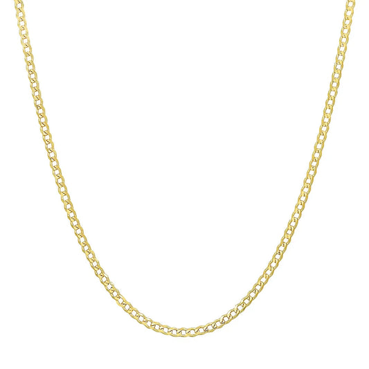 14K Yellow Gold Flat Curb Chain (2.5mm) — Hawaiian jewelry from Ashley's Gift Shop