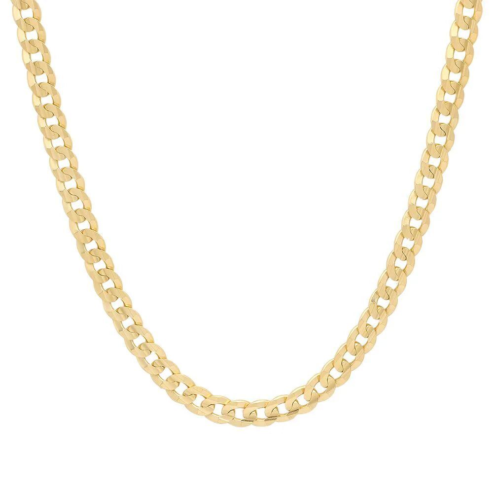 14K Yellow Gold  Flat Curb Chain (4.5mm) image 0