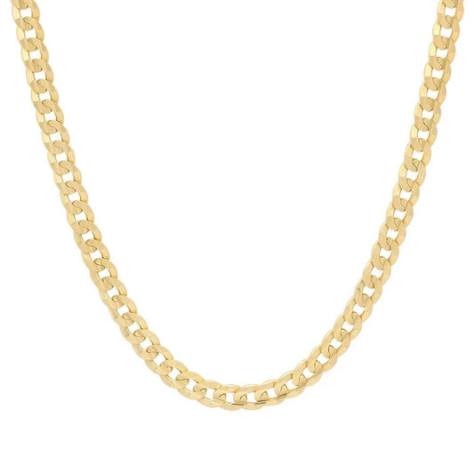 14K Yellow Gold Flat Curb Chain (4.5mm) — Hawaiian jewelry from Ashley's Gift Shop
