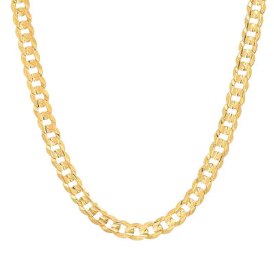 14K Yellow Gold  Flat Curb Chain (8mm) image 0