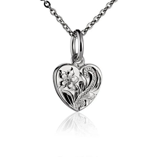 Plumeria SCR Heart Pendant (S) image 0