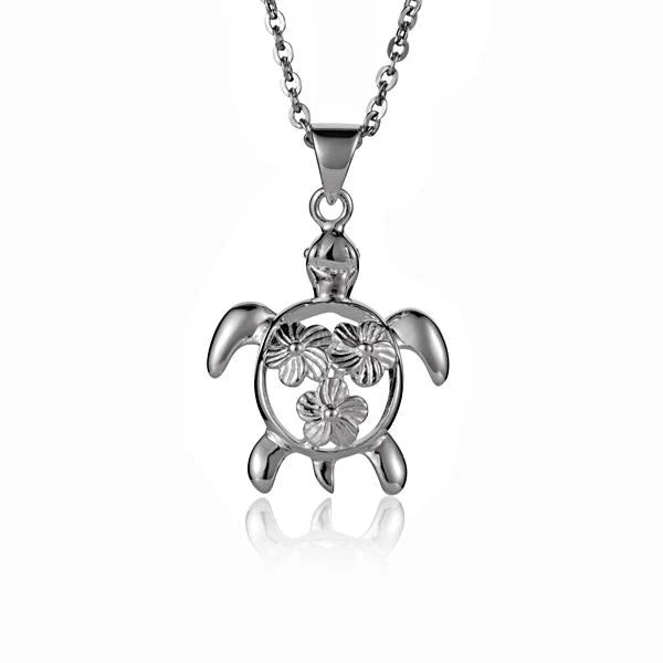 3 Hibiscus Honu Pendant image 0