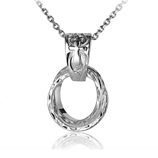 2 SCR Rings + Large Bell Pendant — 925 Sterling Silver Hawaiian jewelry from Ashley's Gift Shop