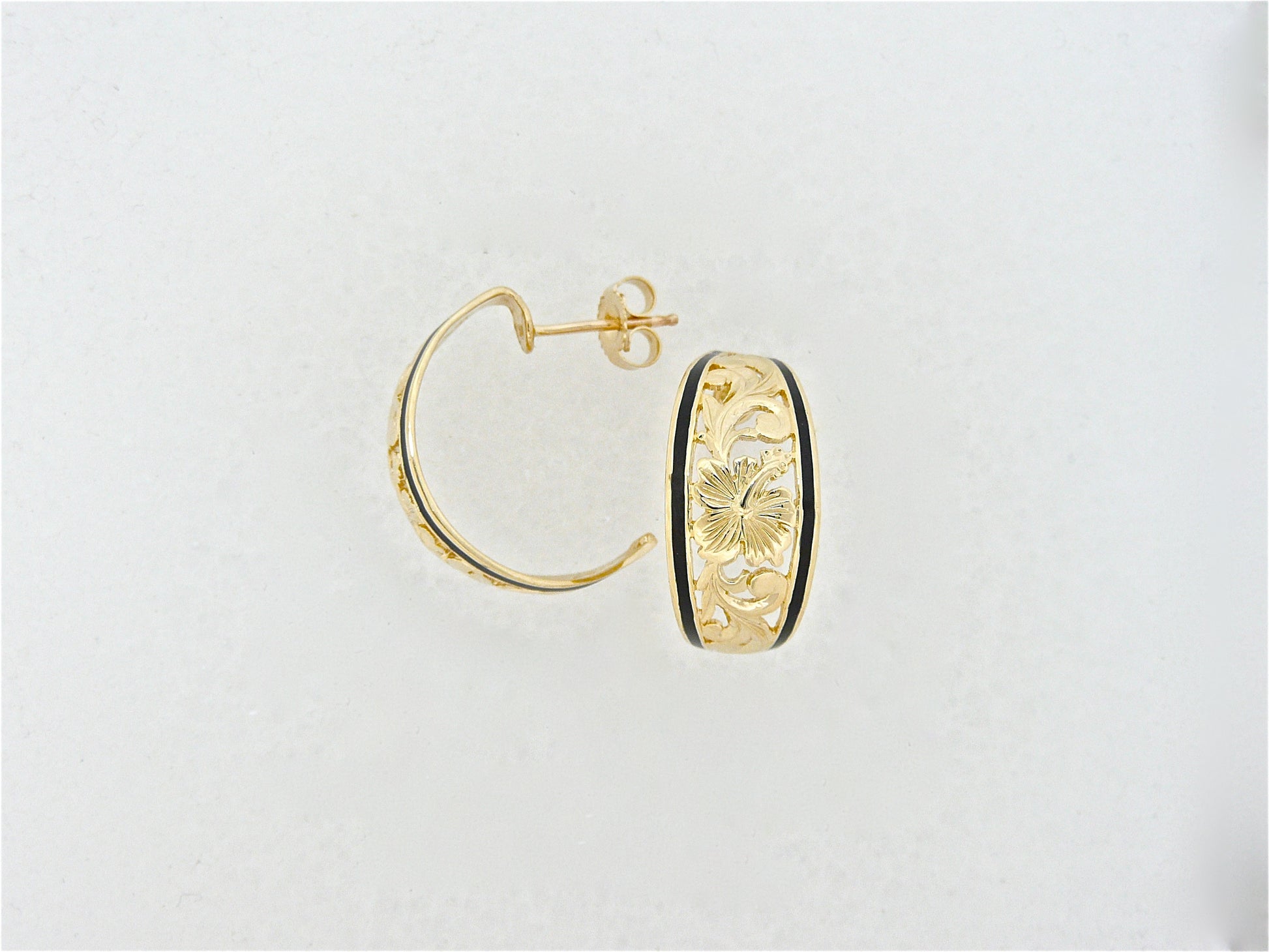 Hibiscus Hoop Earring image 0