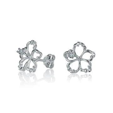 Floating Hibiscus Earring - 12mm image 0