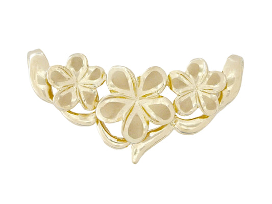 14K 3 Plumeria Slide Pendant - Large — Hawaiian jewelry from Ashley's Gift Shop