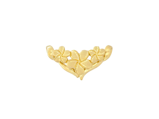 14K 3 Plumeria Slide Pendant - Small — Hawaiian jewelry from Ashley's Gift Shop