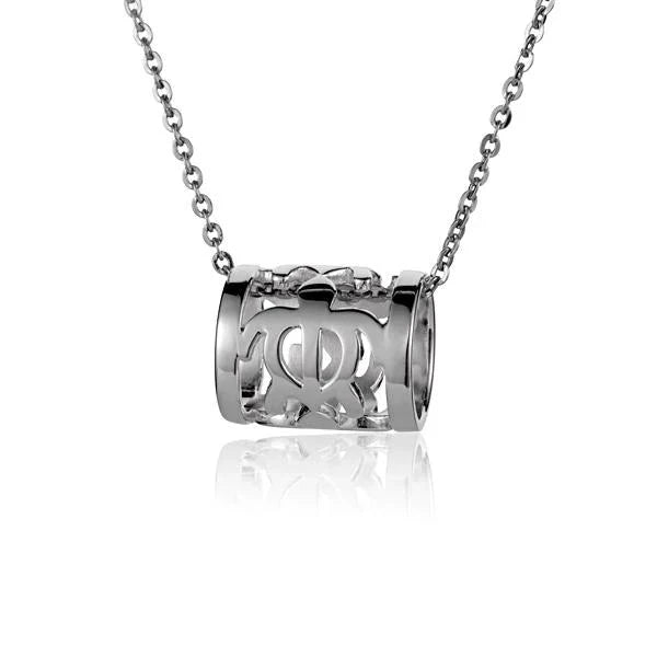 Hawaiian 925 Sterling Silver 3Honu Barrel Pendant with intricate Hawaiian turtle designs, handcrafted jewelry.