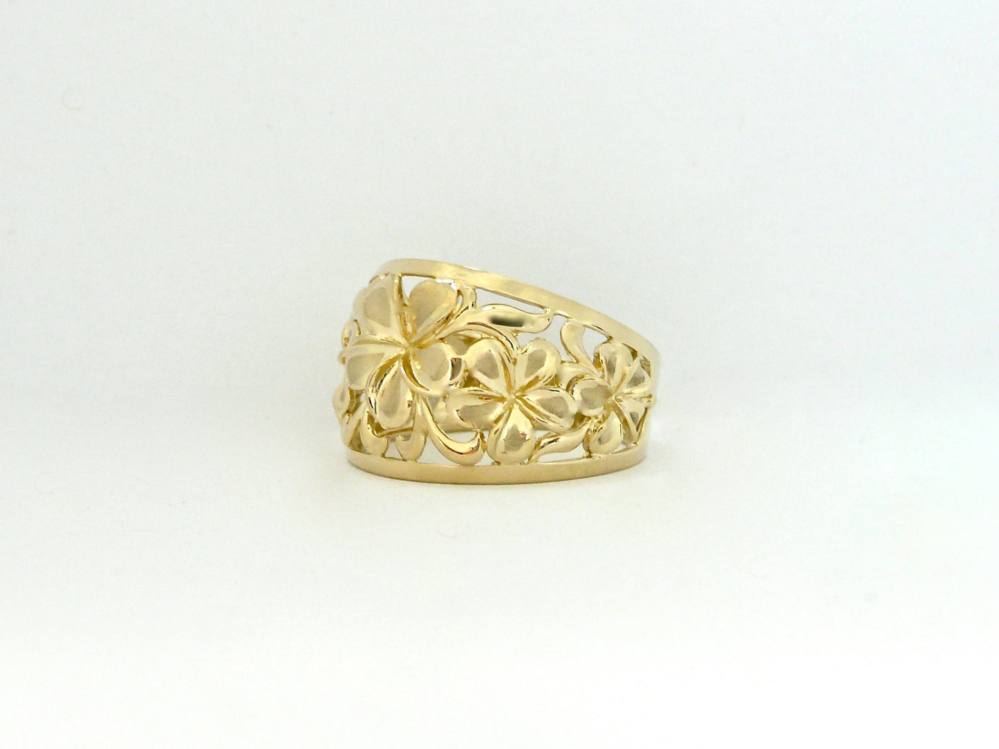 5 flower 14k gold ring PL image 0