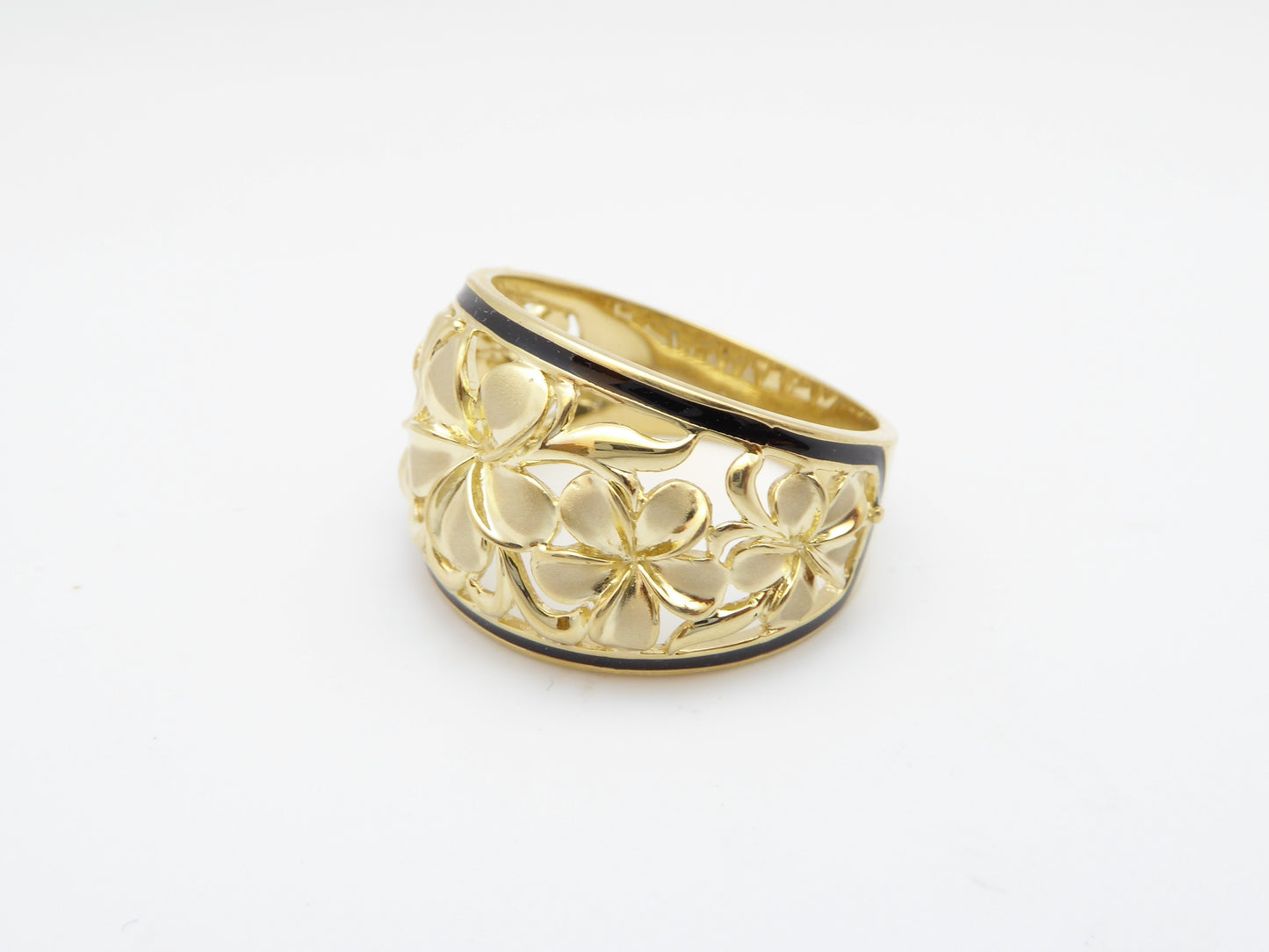 5 flower ring black image 0