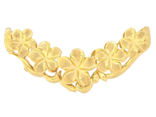 14K 5 Plumeria Slide Pendant - Large — Hawaiian jewelry from Ashley's Gift Shop