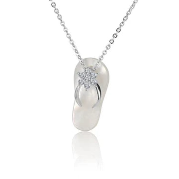 7CZ Flower Shell Slipper Pendant image 0