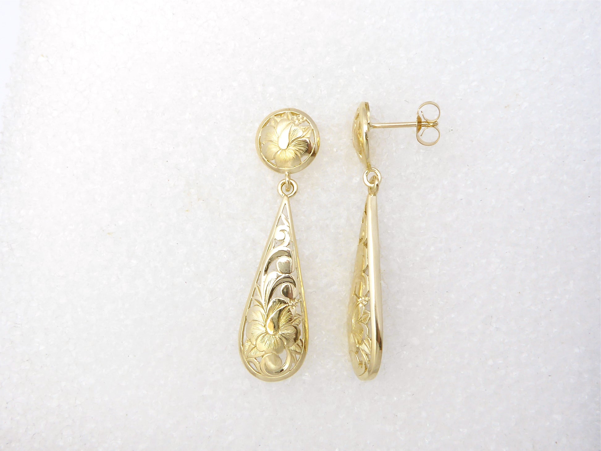 Hibiscus Tear Drop Earring image 0