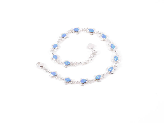 Silver and Blue Bracelet image 0