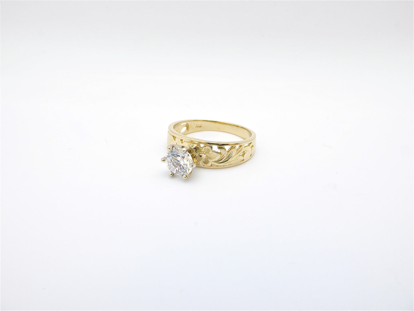 6mm 14k cut out with cubic .5 plain image 0