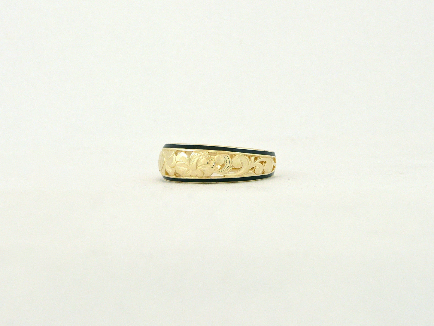6mm 14k dome ring black image 0