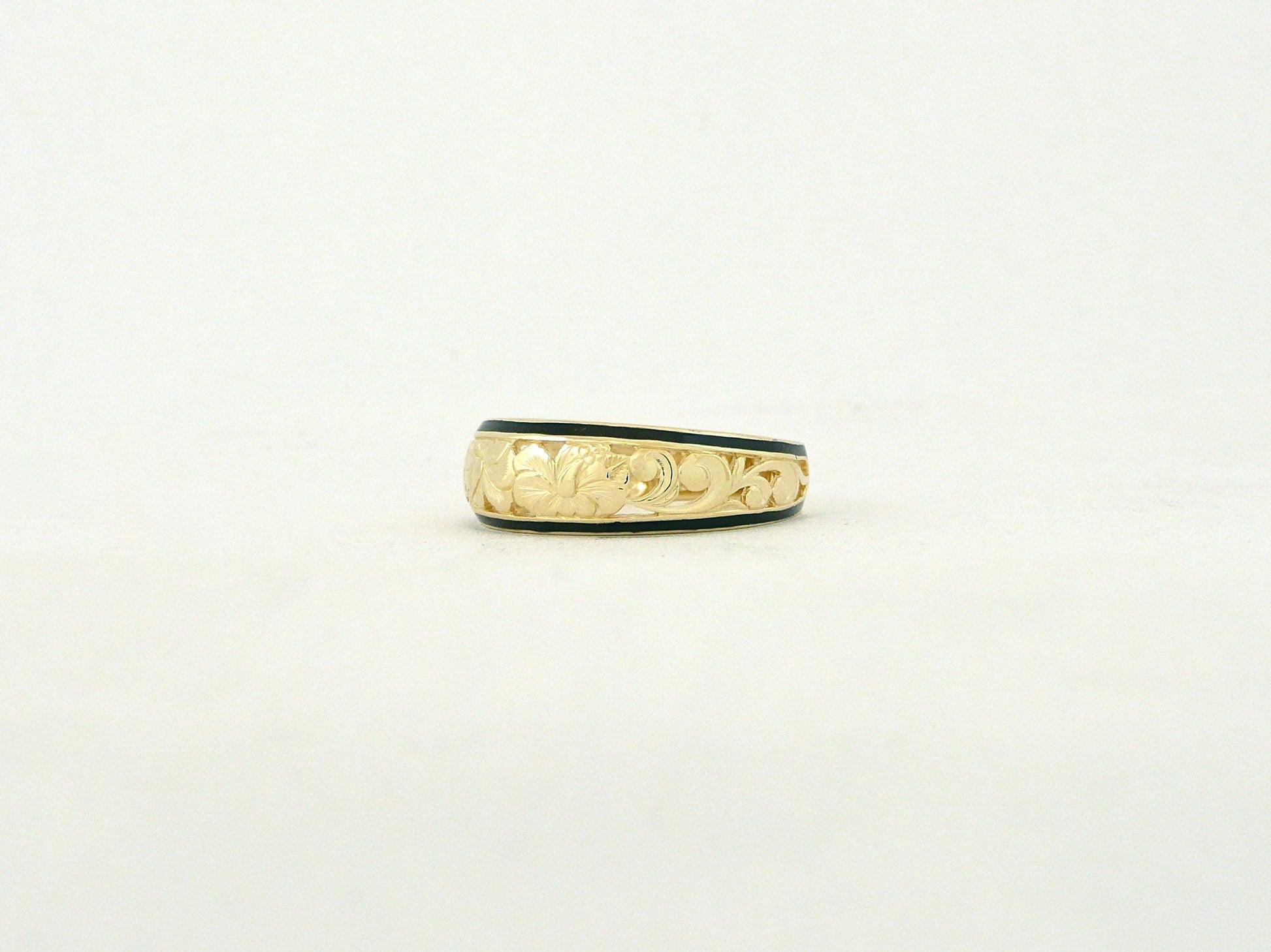 6mm 14k dome ring black image 0