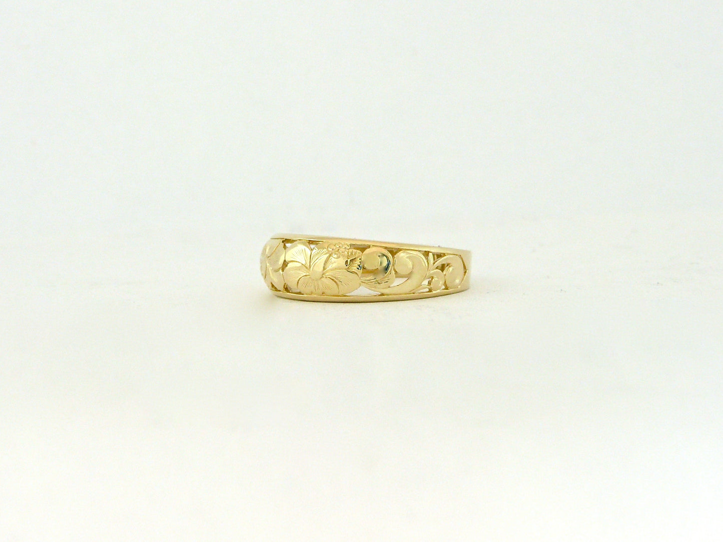 6mm 14k dome ring plain image 0