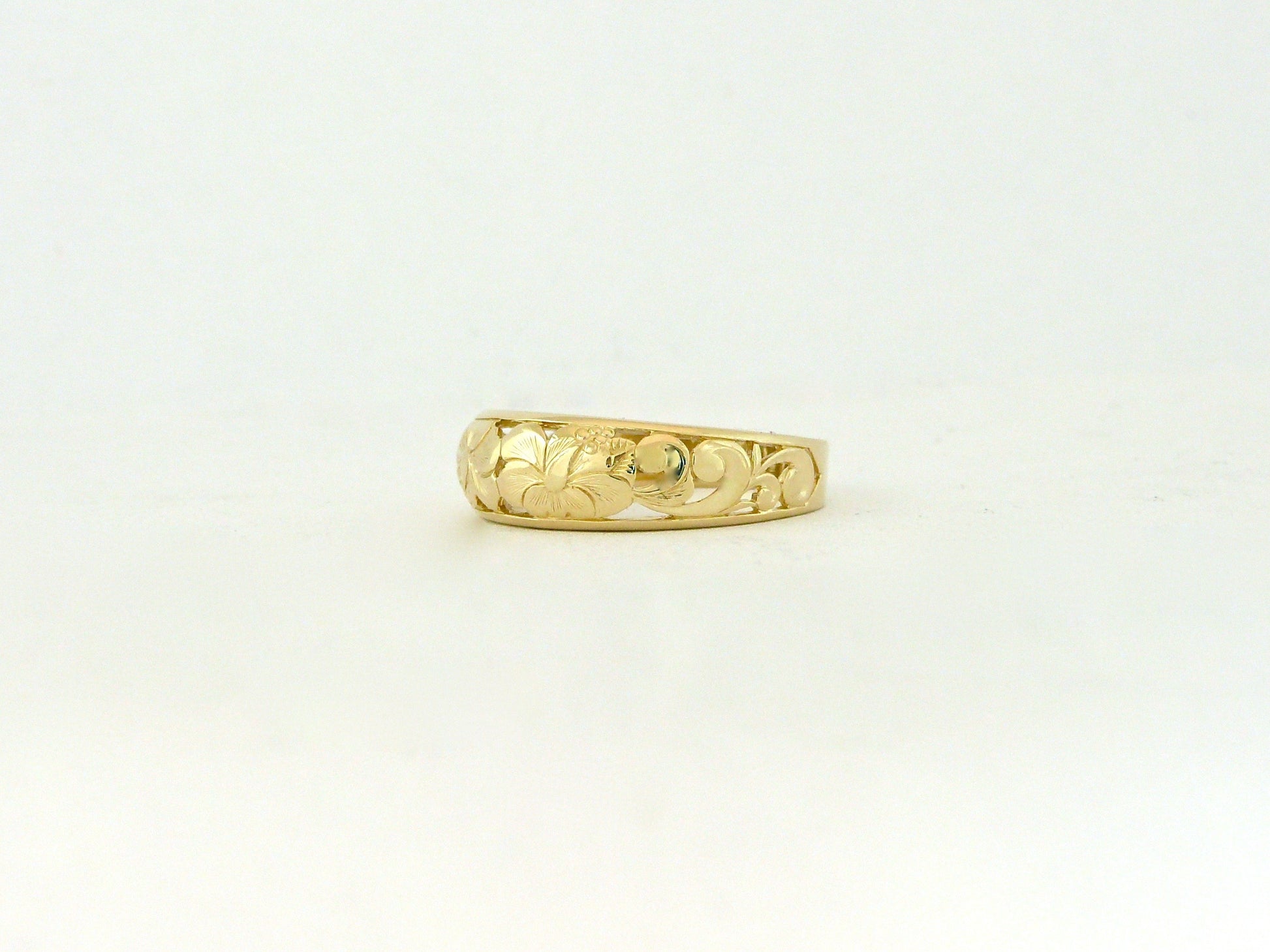 6mm 14k dome ring plain image 0