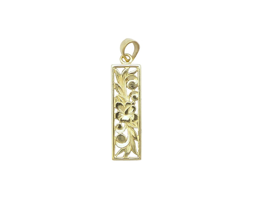 14K 6mm Vertical Pendant plain — Hawaiian jewelry from Ashley's Gift Shop