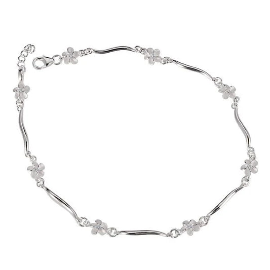 SAK Plumeria CZ Bar Anklet image 0