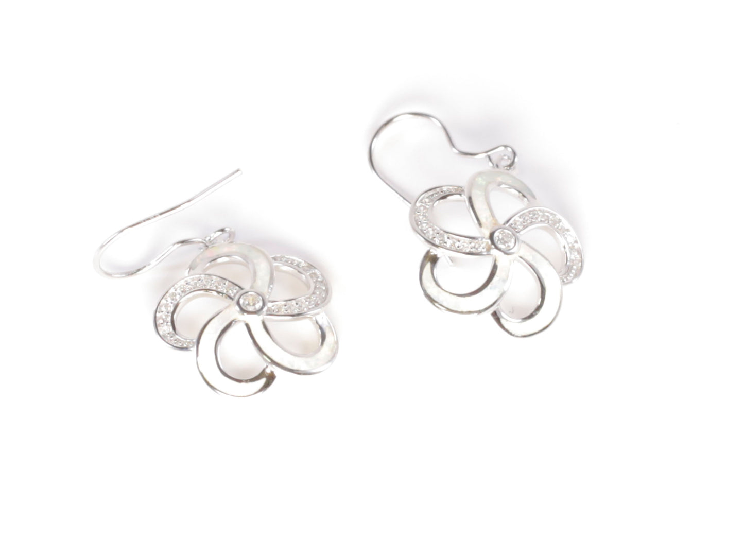 Silver Plumeria Earring image 0