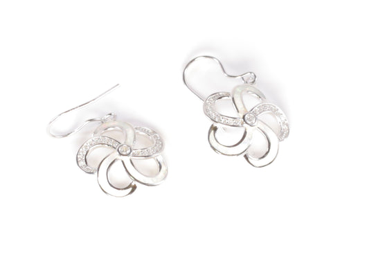 Silver Plumeria Earring image 0