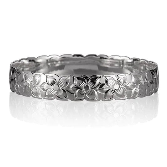 Hawaiian Plumeria Bangle - 12mm image 0