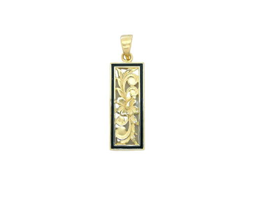 14K 8mm Vertical Pendant Black — Hawaiian jewelry from Ashley's Gift Shop