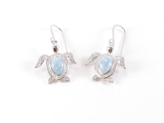 Silver Turtle Earring - Large image 0