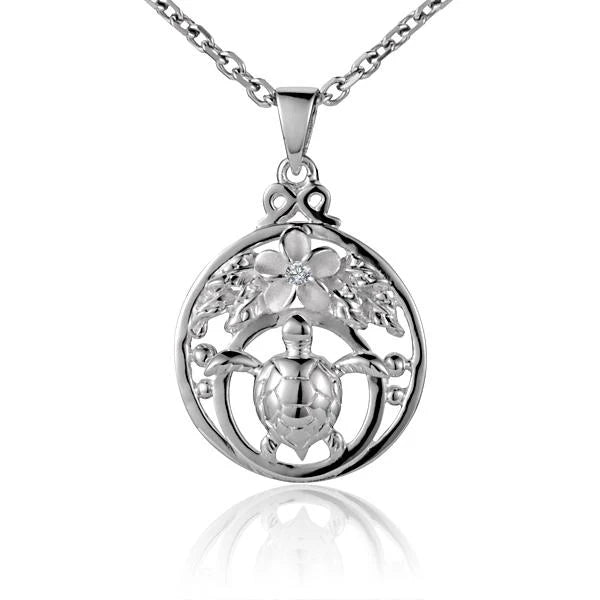 Turtle 8mm F Round Pendant image 0