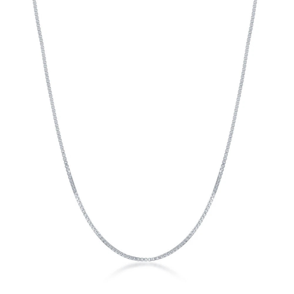 925 sterling silver 0.8mm box chain necklace (view 1)
