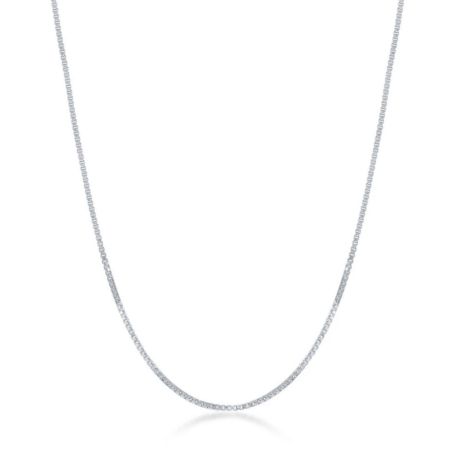 925 sterling silver 0.8mm box chain necklace (view 1)