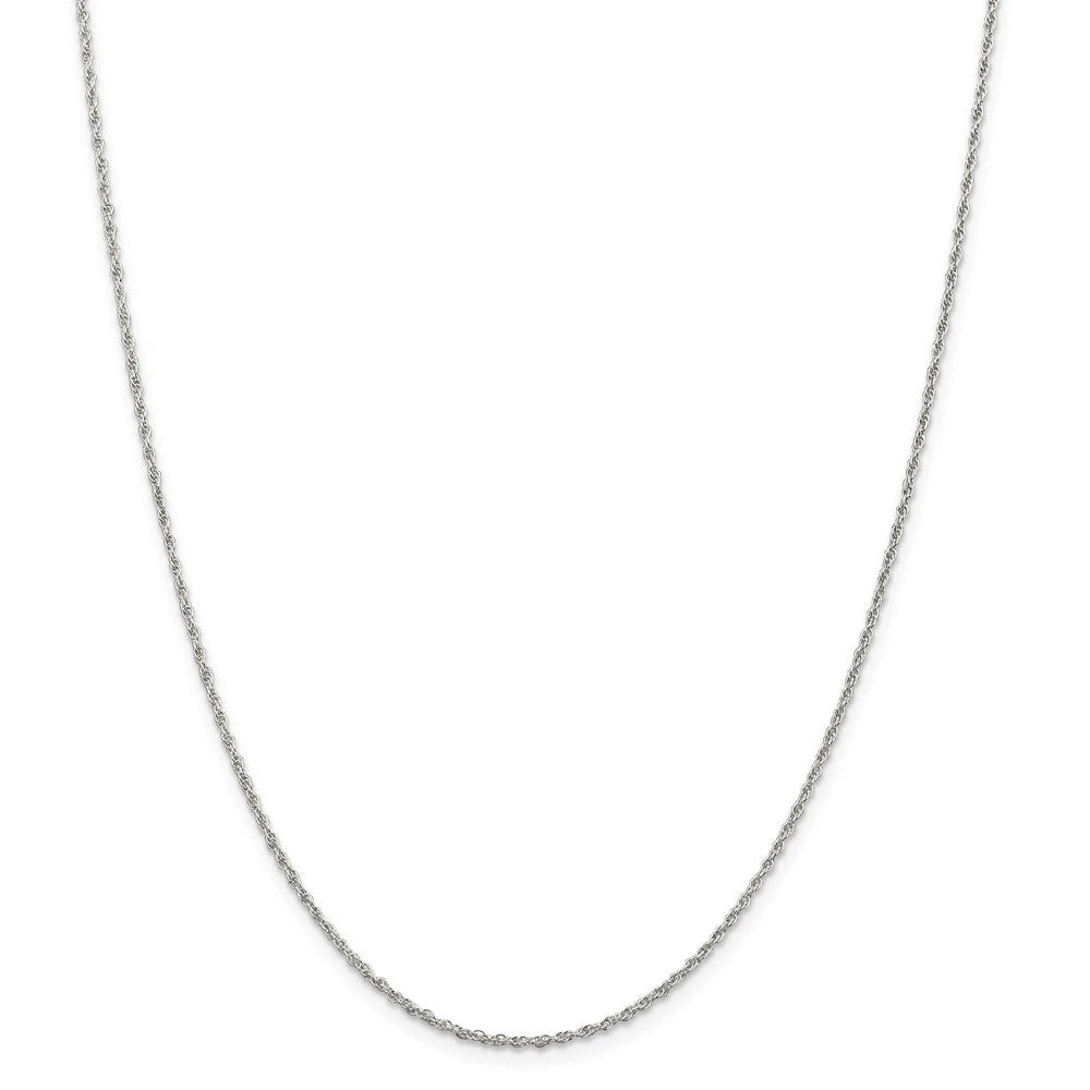 925 sterling silver 1.6mm rope chain necklace (view 1)