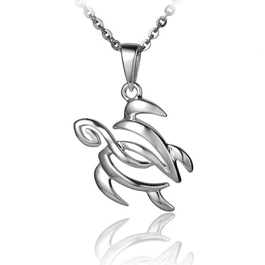 Honu C/O pendant #1 by Ashley's Gift Shop featuring a sea turtle charm on a silver chain.