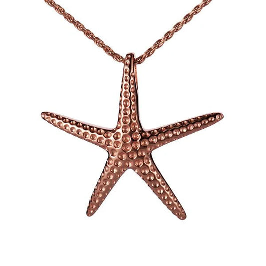 Starfish PG plated pendant featuring a detailed starfish design, perfect for necklaces or jewelry accessories.