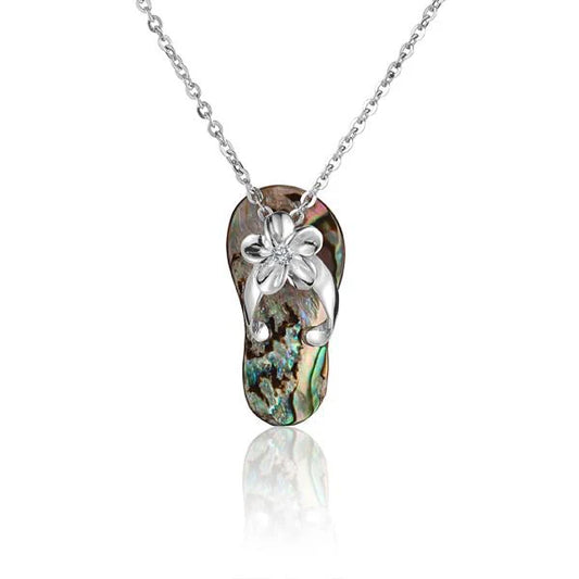 Shell slipper pendant on a chain, 8mm size, featuring a detailed shell design, perfect for jewelry accessories.