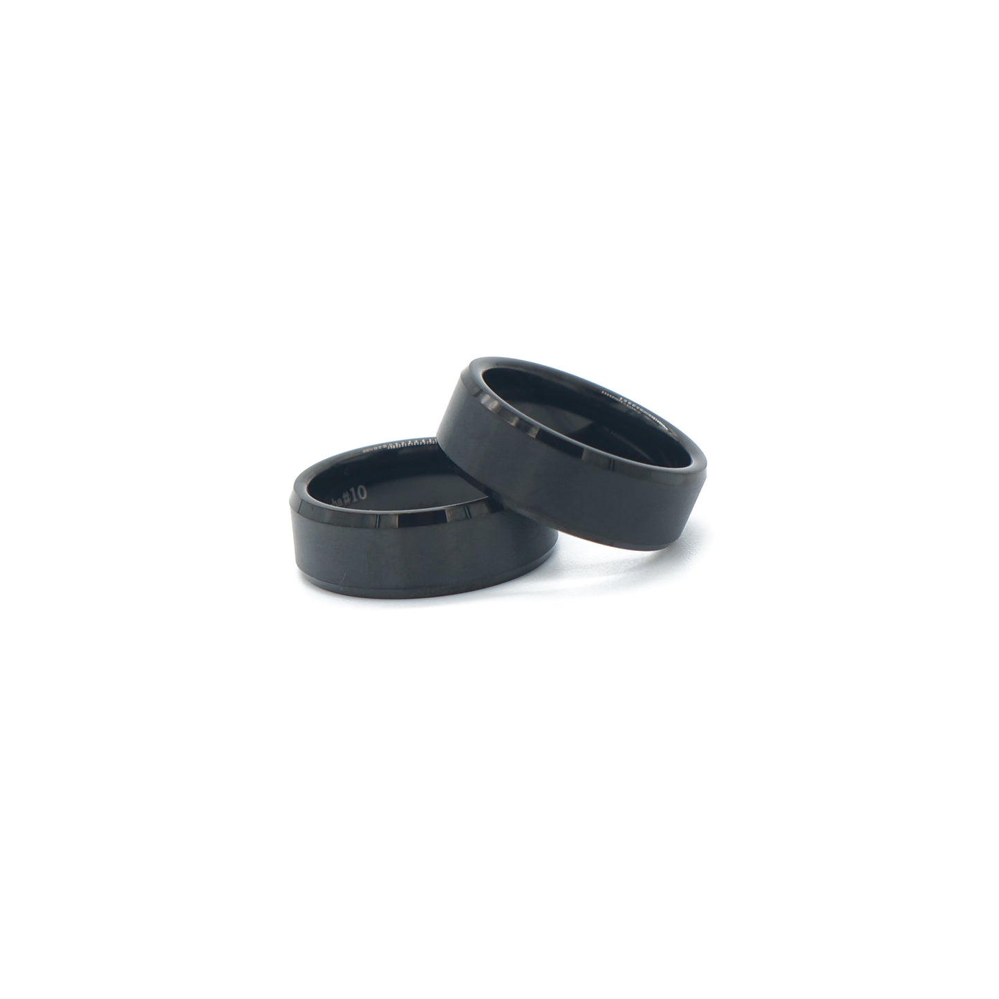 8mm black satin tungsten ring, comfort fit