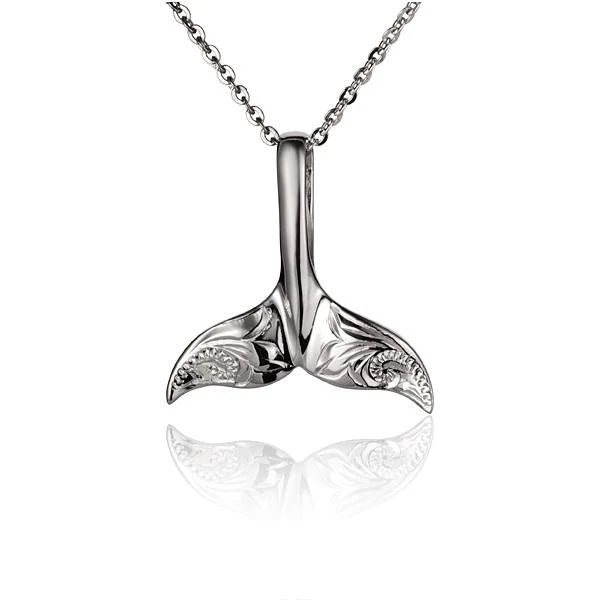 Whaletail Engraved Pendant (L) image 0