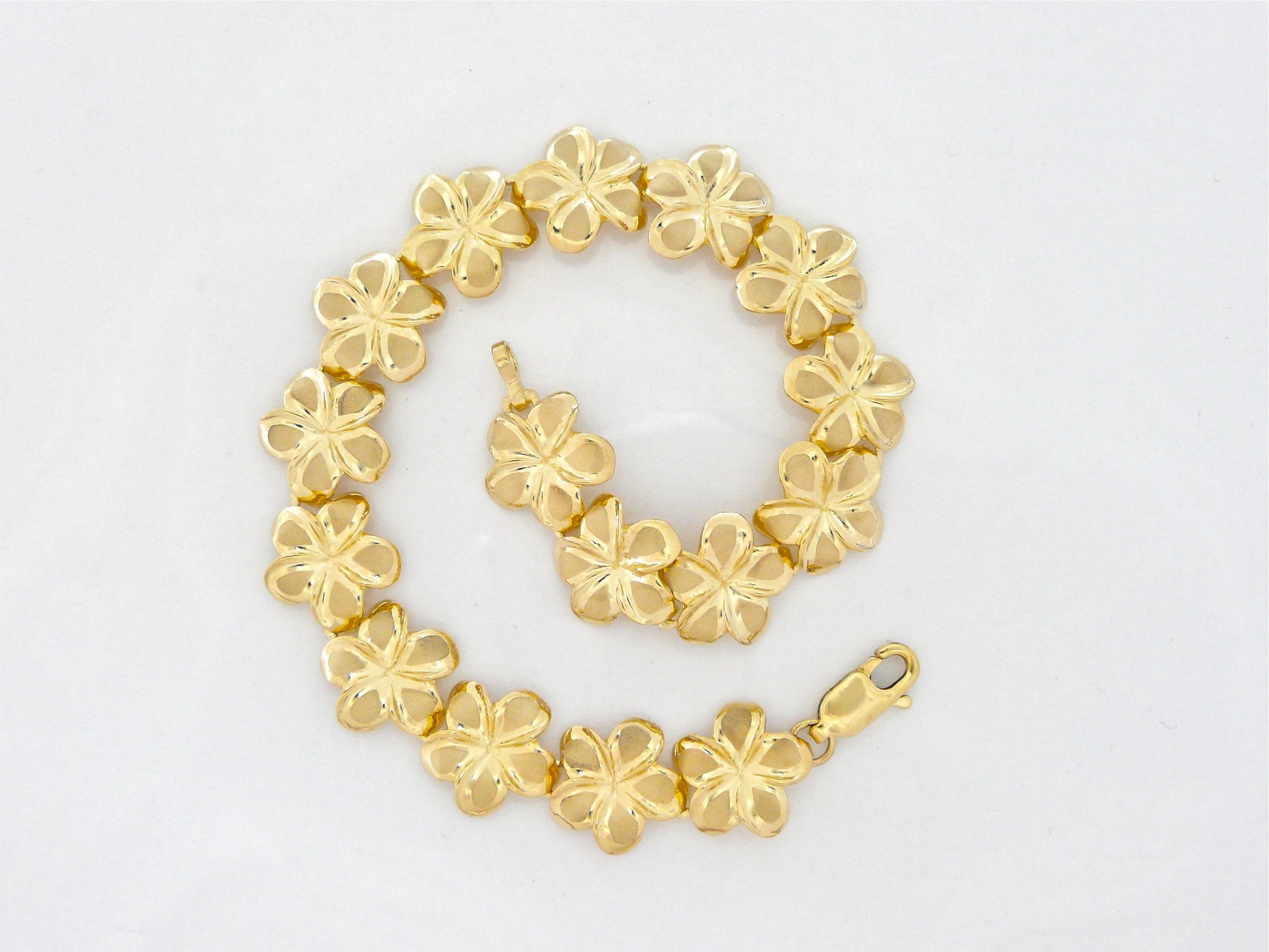 Plumeria Link Bracelet #2 image 0